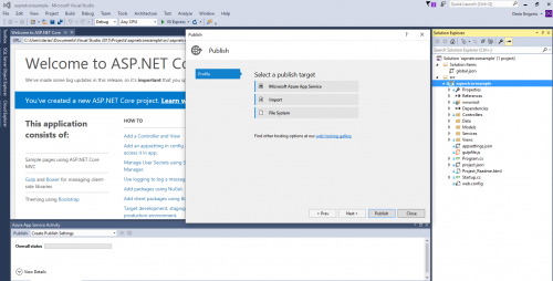 Azure App Service and ASP.NET Core RC2