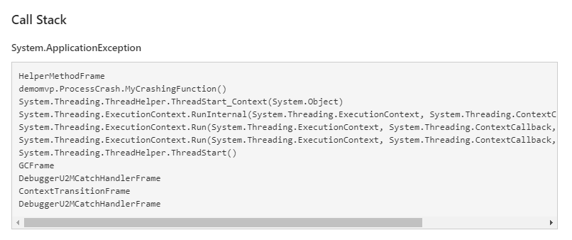 Crash Monitoring CallStack